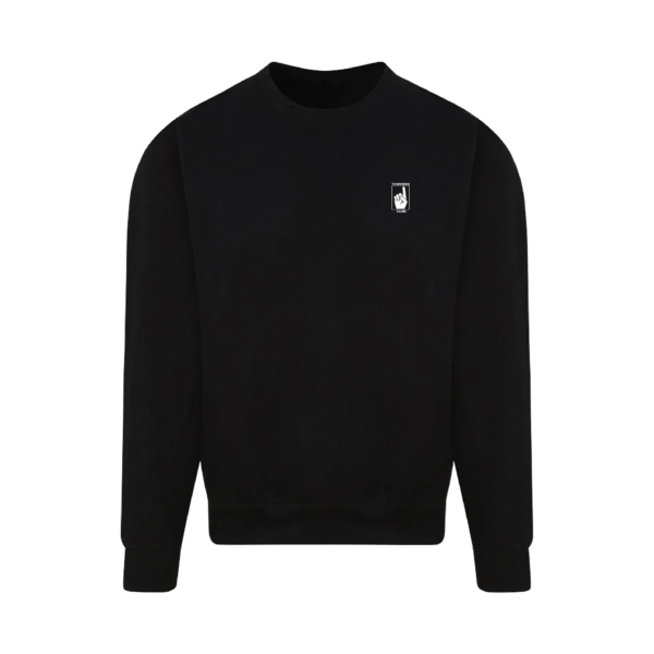 TC Classic Mens Heavy Cotton Winter Drop Shoulder Sweat Top - Black