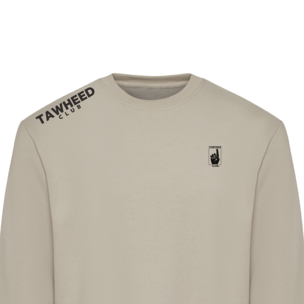 TC V1 Mens Heavy Cotton Winter Drop Shoulder Sweatshirt - Natural Stone - Image 4